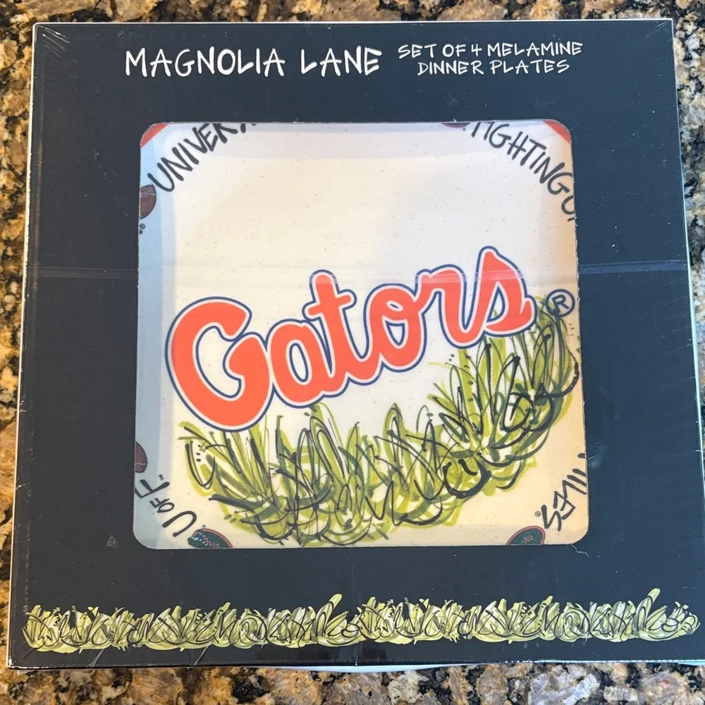 Florida Gators Melamine Dinner Plates by Magnolia Lane NWT set of 4